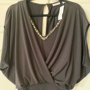 Cute black with gem embellishment jumpsuit